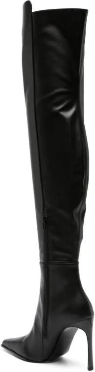 Versace Jeans Couture Knielaarzen met puntige neus Zwart