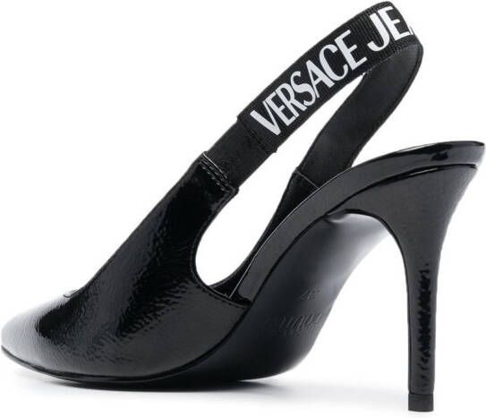 Versace Jeans Couture Pumps met puntige neus Zwart