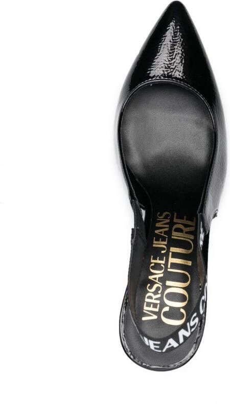 Versace Jeans Couture Pumps met puntige neus Zwart