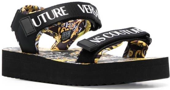 Versace Jeans Couture Sandalen met klittenband Zwart
