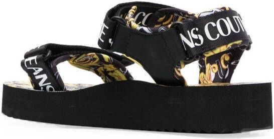 Versace Jeans Couture Sandalen met klittenband Zwart