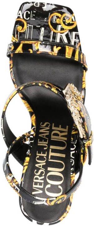 Versace Jeans Couture Sandalen met vierkante neus Zwart