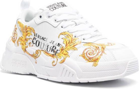 Versace Jeans Couture Sneakers met logoprint Wit