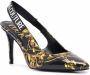 Versace Jeans Couture Slingback pumps met barokprint Zwart - Thumbnail 2