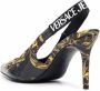 Versace Jeans Couture Slingback pumps met barokprint Zwart - Thumbnail 3