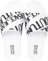 Versace Jeans Couture Slippers met logoprint Wit - Thumbnail 4