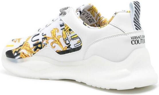 Versace Jeans Couture Sneakers met barokprint Wit