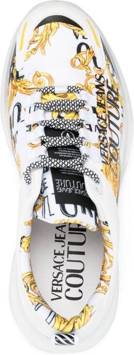 Versace Jeans Couture Sneakers met barokprint Wit