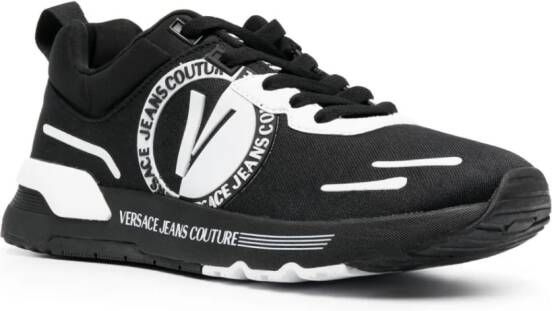 Versace Jeans Couture Sneakers met logo-reliëf Zwart