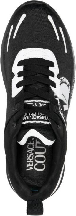 Versace Jeans Couture Sneakers met logo-reliëf Zwart