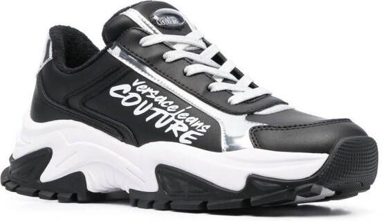 Versace Jeans Couture Sneakers met logoprint Zwart