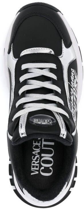 Versace Jeans Couture Sneakers met logoprint Zwart