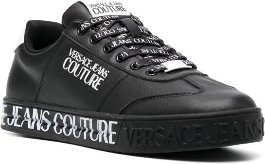 Versace Jeans Couture Sneakers met logoprint Zwart