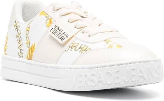 Versace Jeans Couture Sneakers met ronde neus Wit