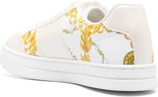 Versace Jeans Couture Sneakers met ronde neus Wit