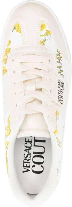 Versace Jeans Couture Sneakers met ronde neus Wit