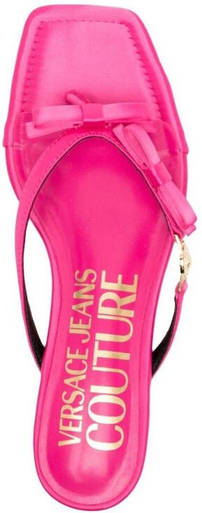 Versace Jeans Couture Teenslippers met vierkante neus Roze