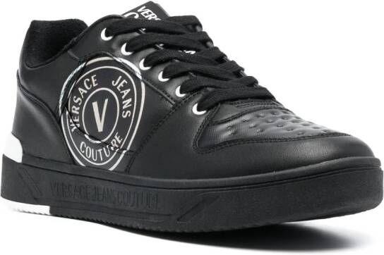Versace Jeans Couture Sneakers met V-embleem Zwart