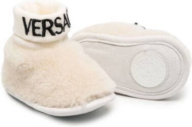 Versace Kids Babyschoentjes met logo Wit