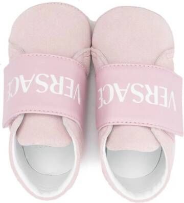 Versace Kids Babyschoentjes met logoband Roze