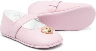 Versace Kids Ballerina's met hartplakkaat Roze