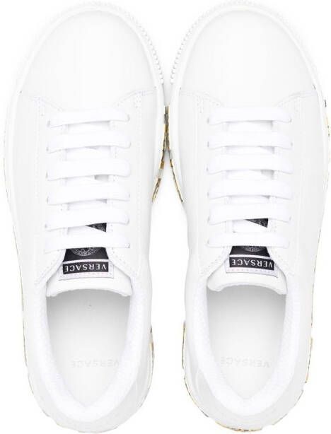 Versace Kids Barocco Greca low-top sneakers Wit