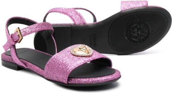 Versace Kids Sandalen met glitter Roze