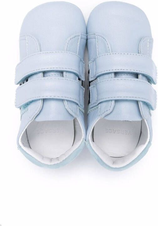 Versace Kids Greca sneakers met klittenband Blauw