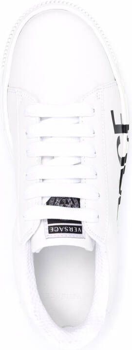 Versace Kids Greca sneakers met logoprint Wit