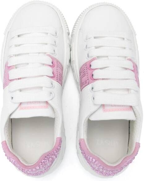 Versace Kids La Greca sneakers Wit