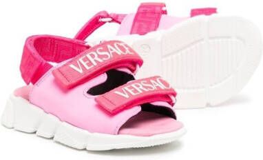 Versace Kids Sandalen met klittenband Roze