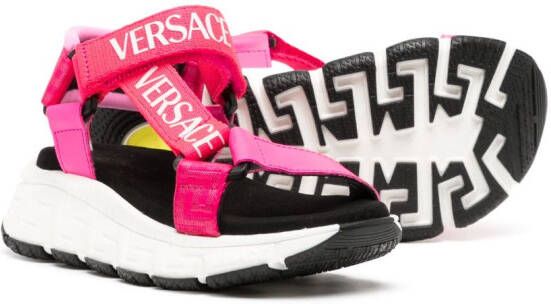 Versace Kids Sandalen met klittenband Roze