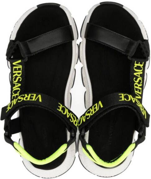 Versace Kids Sandalen met klittenband Zwart