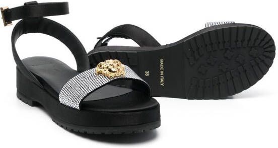 Versace Kids Medusa sandalen verfraaid met kristallen Geel