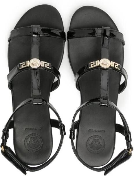 Versace Kids Medusa Head sandalen met bandjes Zwart