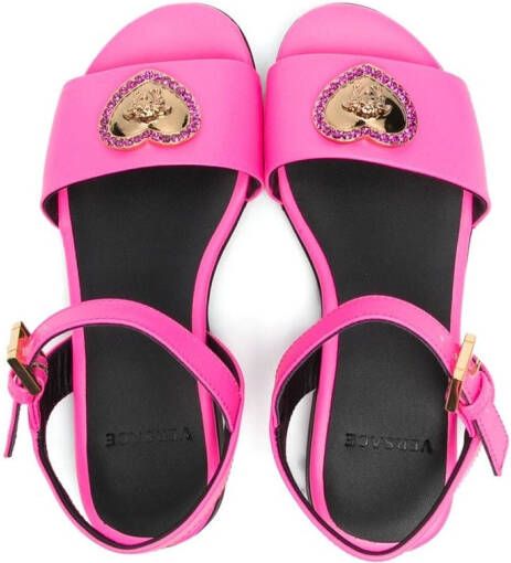 Versace Kids Medusa sandalen met open neus Roze