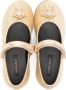 Versace Kids Medusa-plaque metallic leather ballerina shoes Goud - Thumbnail 3