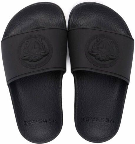 Versace Kids Medusa teenslippers Zwart