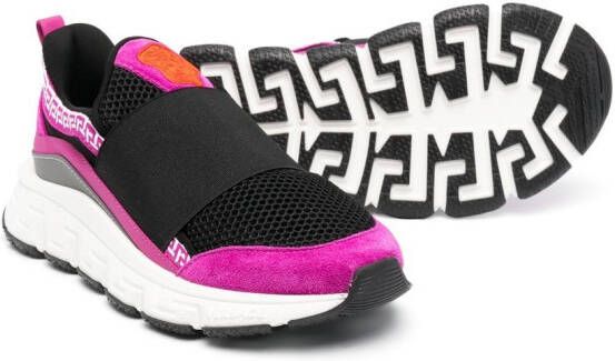 Versace Kids Sneakers met colourblocking Zwart