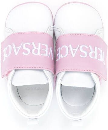 Versace Kids Sneakers met logoband Roze