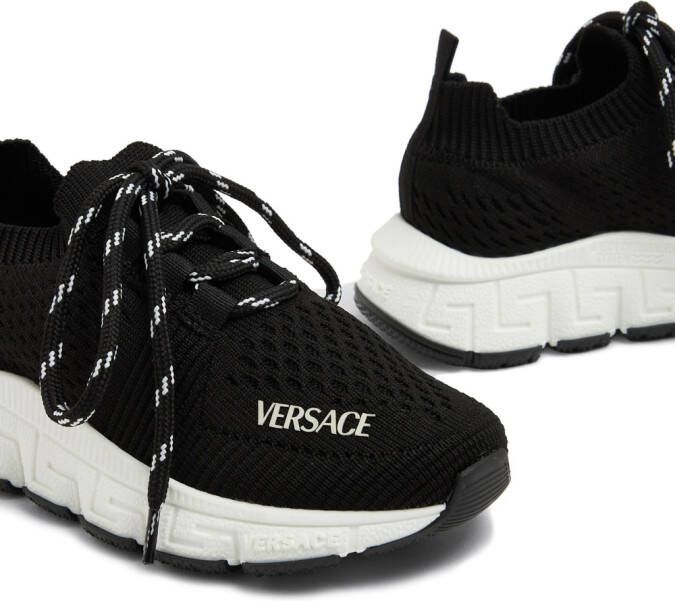 Versace Kids Trigreca low-top sneakers Zwart