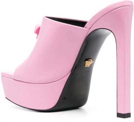 Versace La Medusa muiltjes met plateauzool Roze