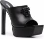 Versace La Medusa muiltjes met plateauzool Zwart - Thumbnail 2