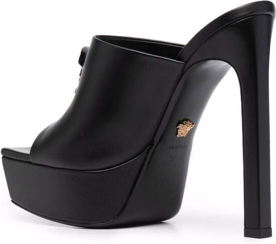 Versace La Medusa muiltjes met plateauzool Zwart