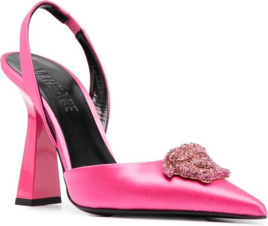 Versace La Medusa slingback pumps Roze