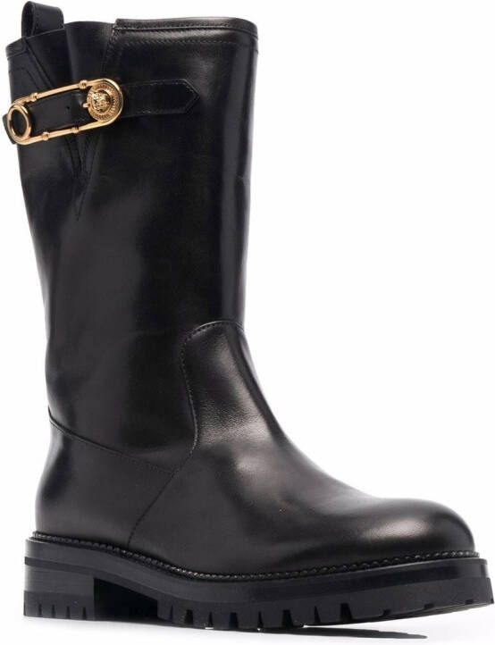 Versace Laarzen met veiligheidsspeld Zwart