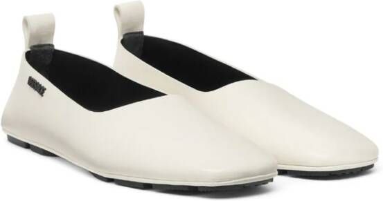 Versace Leren loafers met logoplakkaat Wit