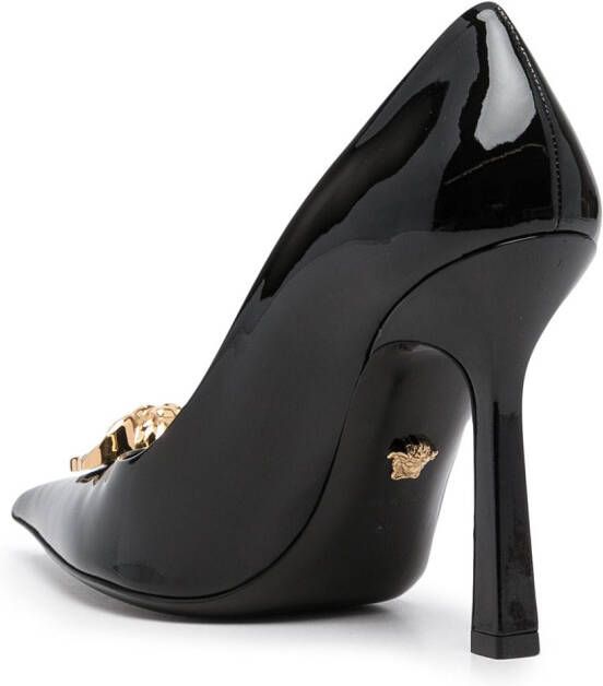 Versace La Medusa 105mm lakleren pumps Zwart