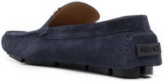 Versace La Medusa suède loafers Blauw