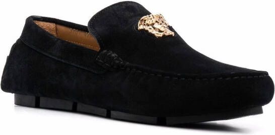 Versace Loafers met Medusa plakkaat Zwart